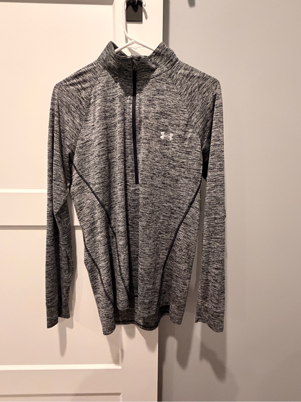 Under Armour Gray Heathered Quarter-Zip Performance Pullover